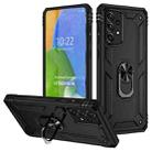 For Samsung Galaxy A73 5G Shockproof TPU + PC Phone Case with Holder(Black) - 1