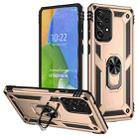 For Samsung Galaxy A73 5G Shockproof TPU + PC Phone Case with Holder(Gold) - 1