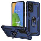 For Samsung Galaxy A73 5G Shockproof TPU + PC Phone Case with Holder(Blue) - 1