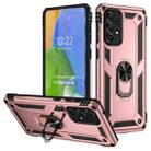 For Samsung Galaxy A73 5G Shockproof TPU + PC Phone Case with Holder(Rose Gold) - 1