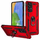 For Samsung Galaxy A73 5G Shockproof TPU + PC Phone Case with Holder(Red) - 1