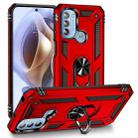 For Motorola Moto G31 / G41 Shockproof TPU + PC Phone Case with Holder(Red) - 1