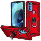 For Motorola Moto G71 5G Shockproof TPU + PC Phone Case with Holder(Red) - 1