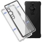 For Sony Xperia Pro-I HD Magnetic Metal Tempered Glass Phone Case(Silver) - 1