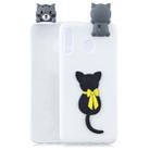 For Galaxy A30 3D Cartoon Pattern Shockproof TPU Protective Case(Little Black Cat) - 1