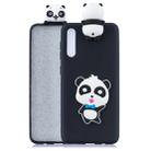 For Galaxy A50 3D Cartoon Pattern Shockproof TPU Protective Case(Blue Bow Panda) - 1