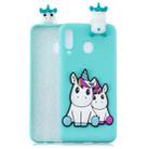 For Galaxy M20 3D Cartoon Pattern Shockproof TPU Protective Case(Couple Unicorn) - 1