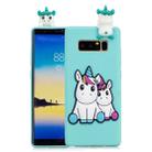 For Galaxy Note 8 3D Cartoon Pattern Shockproof TPU Protective Case(Couple Unicorn) - 1