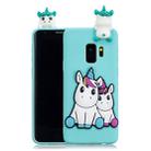 For Galaxy S9 3D Cartoon Pattern Shockproof TPU Protective Case(Couple Unicorn) - 1