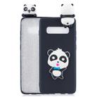 For Galaxy S10 3D Cartoon Pattern Shockproof TPU Protective Case(Blue Bow Panda) - 1