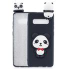 For Galaxy S10+ 3D Cartoon Pattern Shockproof TPU Protective Case(Red Bow Panda) - 1