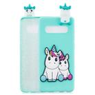 For Galaxy S10+ 3D Cartoon Pattern Shockproof TPU Protective Case(Couple Unicorn) - 1
