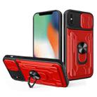 Sliding Camshield Card Phone Case For iPhone XS Max(Red) - 1