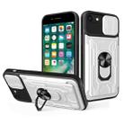 For iPhone SE 2022 / SE 2020 / 8 / 7 Sliding Camshield Card Phone Case(White) - 1