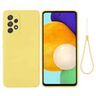 For Samsung Galaxy A53 5G Color Liquid Silicone Phone Case(Yellow) - 1