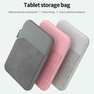 9.7-11 inch Universal Sheepskin Leather + Oxford Fabric Portable Tablet Storage Bag(Dark Grey) - 3