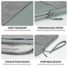 9.7-11 inch Universal Sheepskin Leather + Oxford Fabric Portable Tablet Storage Bag(Dark Grey) - 7