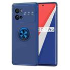 For vivo iQOO 9 Metal Ring Holder TPU Phone Case(Blue) - 1