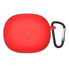 Silicone Earphone Protective Case with Hook For Xiaomi Buds 3(Red) - 1