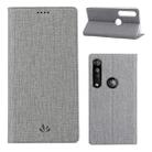 For Motorola Moto G8 Plus ViLi Magnet Horizontal Flip Shockproof TPU + PU Leather Protective Case  Card Slot & Holder(Grey) - 1