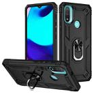 For Motorola Moto E20 / E30 / E40 Shockproof TPU + PC Holder Phone Case(Black) - 1