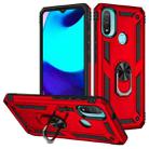For Motorola Moto E20 / E30 / E40 Shockproof TPU + PC Holder Phone Case(Red) - 1