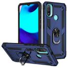 For Motorola Moto E20 / E30 / E40 Shockproof TPU + PC Holder Phone Case(Blue) - 1