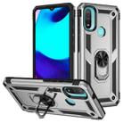 For Motorola Moto E20 / E30 / E40 Shockproof TPU + PC Holder Phone Case(Silver) - 1