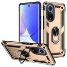 For Huawei nova 9 Shockproof TPU + PC Holder Phone Case(Gold) - 1