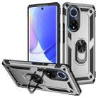 For Huawei nova 9 Shockproof TPU + PC Holder Phone Case(Silver) - 1