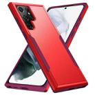 For Samsung Galaxy S22 Ultra 5G Pioneer Armor Heavy Duty PC + TPU Phone Case(Red) - 1