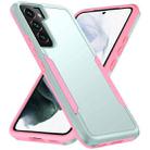 For Samsung Galaxy S22+ 5G Pioneer Armor Heavy Duty PC + TPU Phone Case(Green Pink) - 1