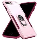 Pioneer Armor Heavy Duty PC + TPU Holder Phone Case For iPhone 8 Plus / 7 Plus(Pink) - 1