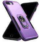 Pioneer Armor Heavy Duty PC + TPU Holder Phone Case For iPhone 8 Plus / 7 Plus(Purple Black) - 1