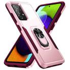 For Samsung Galaxy A52 5G / 4G Pioneer Armor Heavy Duty PC + TPU Holder Phone Case(Pink) - 1