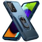 For Samsung Galaxy A52 5G / 4G Pioneer Armor Heavy Duty PC + TPU Holder Phone Case(Blue) - 1