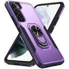 For Samsung Galaxy S22 5G Pioneer Armor Heavy Duty PC + TPU Holder Phone Case(Purple + Black) - 1