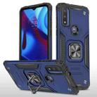 For Motorola Moto G Pure Magnetic Armor TPU + PC Holder Phone Case(Blue) - 1