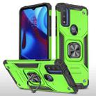 For Motorola Moto G Pure Magnetic Armor TPU + PC Holder Phone Case(Green) - 1