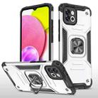 For Samsung Galaxy A03 164mm Magnetic Armor TPU + PC Holder Phone Case(Silver) - 1