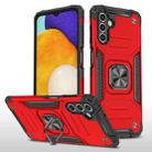 For Samsung Galaxy A13 5G Magnetic Armor TPU + PC Holder Phone Case(Red) - 1