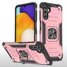 For Samsung Galaxy A13 5G Magnetic Armor TPU + PC Holder Phone Case(Rose Gold) - 1