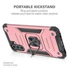 For Samsung Galaxy A13 5G Magnetic Armor TPU + PC Holder Phone Case(Rose Gold) - 4