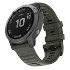 For Garmin Fenix 7X Silicone Watch Band(Army Green) - 1