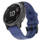 For Garmin Fenix 7X Silicone Watch Band(Midnight Blue) - 1