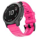 For Garmin Fenix 7X Silicone Watch Band(Pink) - 1