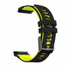 For Garmin Fenix 7X Two-color Silicone Quick Release Watch Band(Black Yellow) - 1