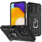 For Samsung Galaxy A13 5G Sliding Camera Cover Design TPU + PC Protective Phone Case(Black+Black) - 1