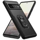 For Google Pixel 6 Pro Pioneer Armor Heavy Duty PC + TPU Holder Phone Case(Black) - 1