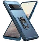 For Google Pixel 6 Pro Pioneer Armor Heavy Duty PC + TPU Holder Phone Case(Blue) - 1